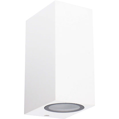 NØRD Up&Down - LED's Light LED Buitenlamp met GU10 fitting - Rechthoek - IP44 - Wit - Model Milaan