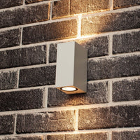 Comnox - NØRD Milaan Up&Down Wandlamp - Duurzame Buitenverlichting - Wit Aluminium