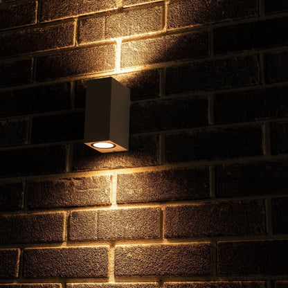 NØRD Up&Down - LED's Light LED Buitenlamp met GU10 fitting - Rechthoek - IP44 - Wit - Model Milaan
