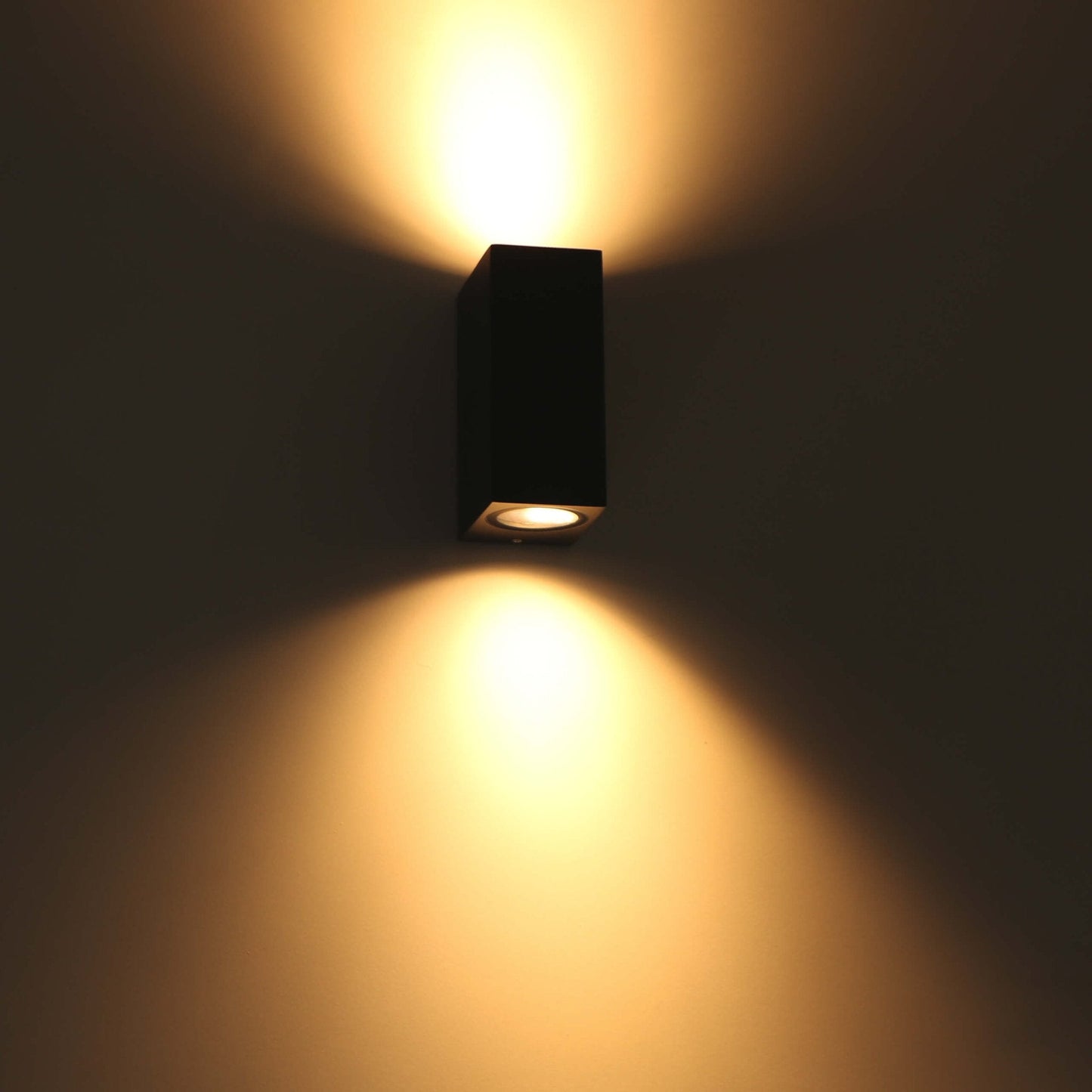 NØRD Up&Down - LED's Light LED Buitenlamp met GU10 fitting - Rechthoek - IP44 - Zwart - Model Milaan