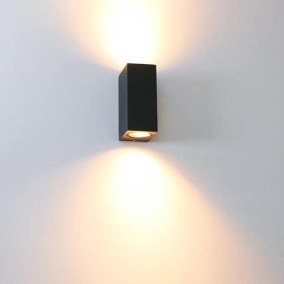 NØRD Up&Down - LED's Light LED Buitenlamp met GU10 fitting - Rechthoek - IP44 - Zwart - Model Milaan