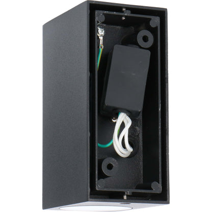 NØRD Up&Down - LED's Light LED Buitenlamp met GU10 fitting - Rechthoek - IP44 - Zwart - Model Milaan