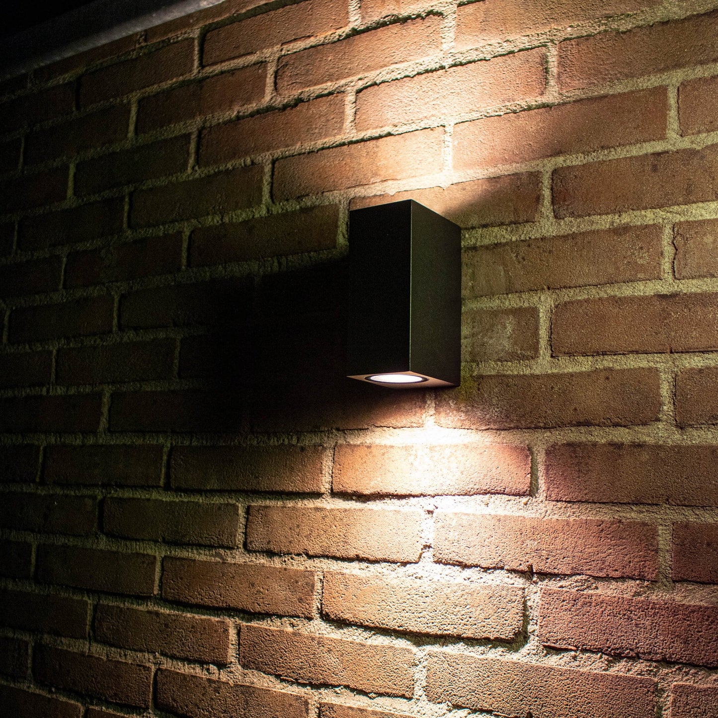 NØRD Up&Down - LED's Light LED Buitenlamp met GU10 fitting - Rechthoek - IP44 - Zwart - Model Milaan