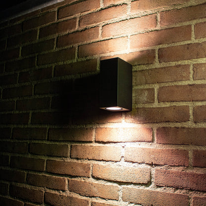 NØRD Up&Down - LED's Light LED Buitenlamp met GU10 fitting - Rechthoek - IP44 - Zwart - Model Milaan