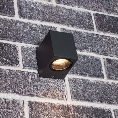 Comnox - NØRD Down - LED Wandlamp Buiten - Weerbestendig & Duurzaam - GU10 Fitting - IP44 - Antraciet