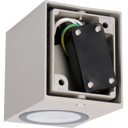 NØRD Down - LED Wandlamp buiten met GU10 fitting - Rome - Vierkant - IP44 - Grijs