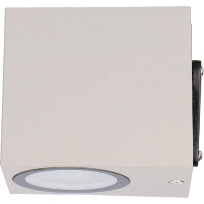 NØRD Down - LED Wandlamp buiten met GU10 fitting - Rome - Vierkant - IP44 - Grijs