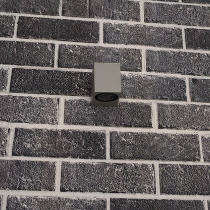 NØRD Down - LED Wandlamp buiten met GU10 fitting - Rome - Vierkant - IP44 - Grijs