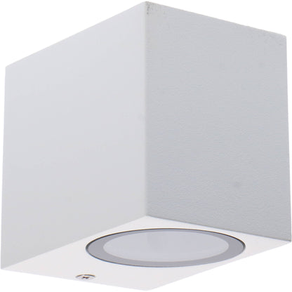 Comnox - NØRD Down - LED Wandlamp Buiten met GU10 fitting - Weerbestendig IP44 - Duurzaam aluminium - buitenverlichting - wit