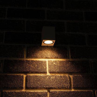 NØRD Down - LED's Light LED Wandlamp Buiten met GU10 fitting - Vierkant - IP44 - Wit - Model Rome