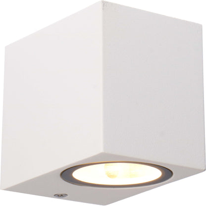 NØRD Down - LED's Light LED Wandlamp Buiten met GU10 fitting - Vierkant - IP44 - Wit - Model Rome