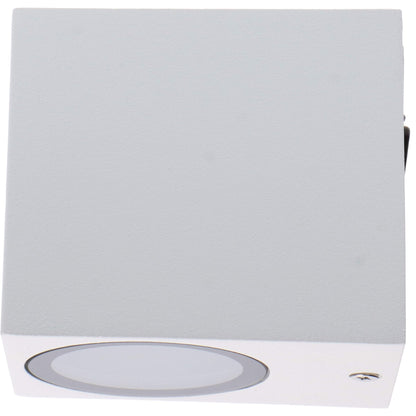 NØRD Down - LED's Light LED Wandlamp Buiten met GU10 fitting - Vierkant - IP44 - Wit - Model Rome