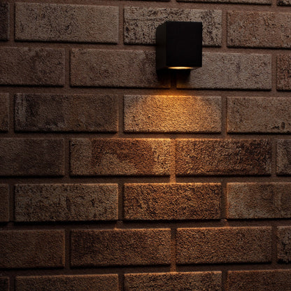 NØRD Down - LED's Light LED Wandlamp Buiten met GU10 fitting - Vierkant - IP44 - Zwart - Model Rome