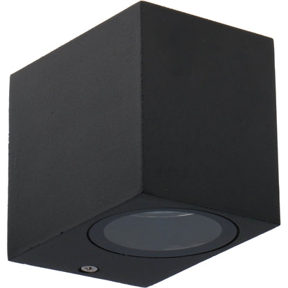 Comnox - NØRD Down - LED Wandlamp Buiten met GU10 fitting - Duurzame buitenverlichting - Weerbestendig IP44 - Aluminium constructie - zwart