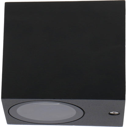 NØRD Down - LED's Light LED Wandlamp Buiten met GU10 fitting - Vierkant - IP44 - Zwart - Model Rome