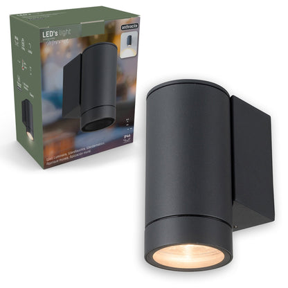 Comnox - LED's Light - Buiten muurlamp met GU10 fitting - Comfortabele buitenverlichting - Waterbestendig IP44 - Antraciet