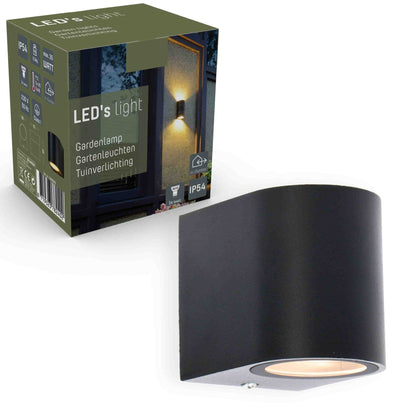 Comnox - San Marino - Buitenwandlamp - Weerbestendig - Comfortabel verlichtingsoplossing - GU10 fitting - IP44 - zwart