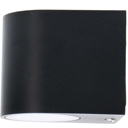 LED's Light LED Wandlamp buiten met GU10 fitting - Rond - Model San Marino - IP44 - Zwart