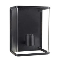 Comnox - LED Wandlamp Glas - Rondom licht - Rechthoekig Zwart