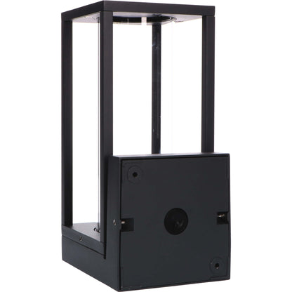 LED's Light LED Wandlamp met glazen ruiten - Rechthoek - E27 fitting - IP44 - Zwart