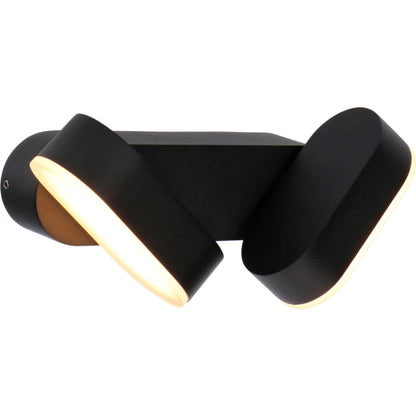 LED's Light Dubbele LED Buitenlamp - Model Rieti - Warm wit - IP44 waterbestendig - Zwart