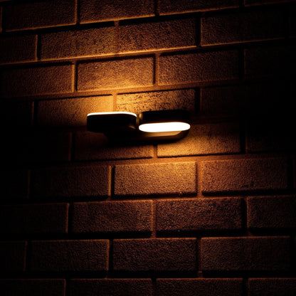 LED's Light Dubbele LED Buitenlamp - Model Rieti - Warm wit - IP44 waterbestendig - Zwart