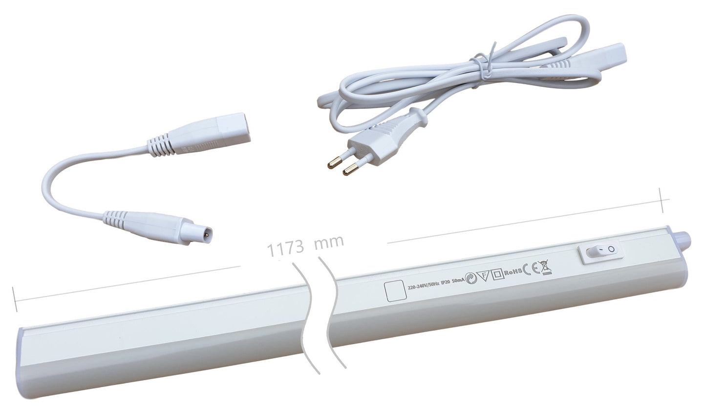 Comnox - LEDbar 230V AC | Warm wit 3000K | 14W | 1173mm – Efficiënte keukenverlichting – Duurzame LED – Kwaliteit