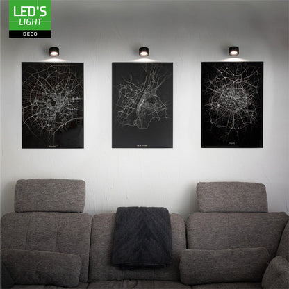 Comnox - LED's Light 3-in-1 Draadloos Oplaadbaar Spotje - Veelzijdig & Dimbaar - Zwart
