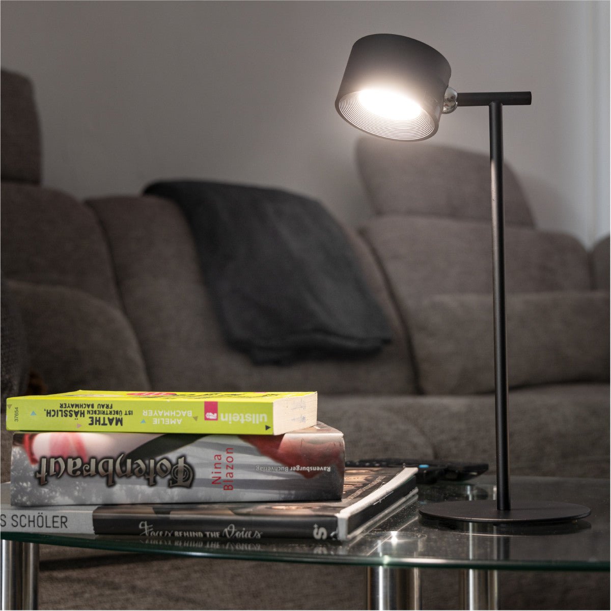 LED's Light 3-in-1 Draadloos Oplaadbaar Spotje - Tafellamp, Klemlamp & Wandlamp - Zwart