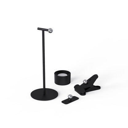 LED's Light 3-in-1 Draadloos Oplaadbaar Spotje - Tafellamp, Klemlamp & Wandlamp - Zwart