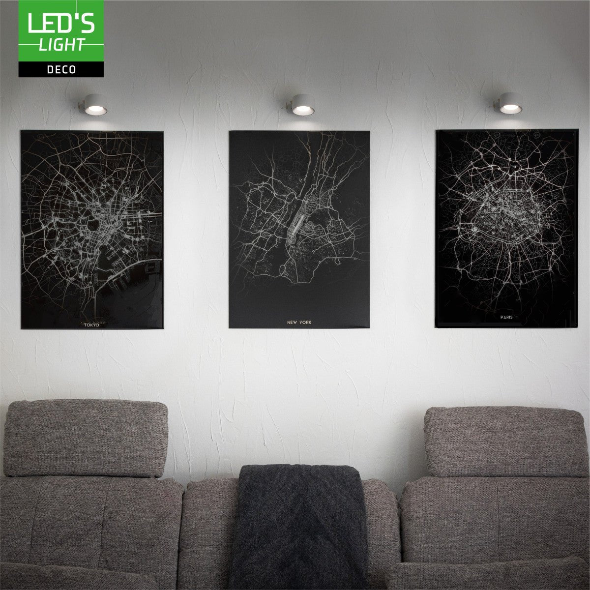 LED's Light 3-in-1 draadloze oplaadbare lamp met magnetische muurbeugel, voet en klem - Wit