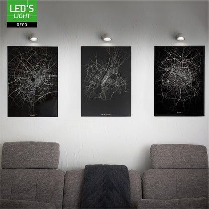 LED's Light 3-in-1 draadloze oplaadbare lamp met magnetische muurbeugel, voet en klem - Wit