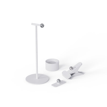 LED's Light 3-in-1 draadloze oplaadbare lamp met magnetische muurbeugel, voet en klem - Wit