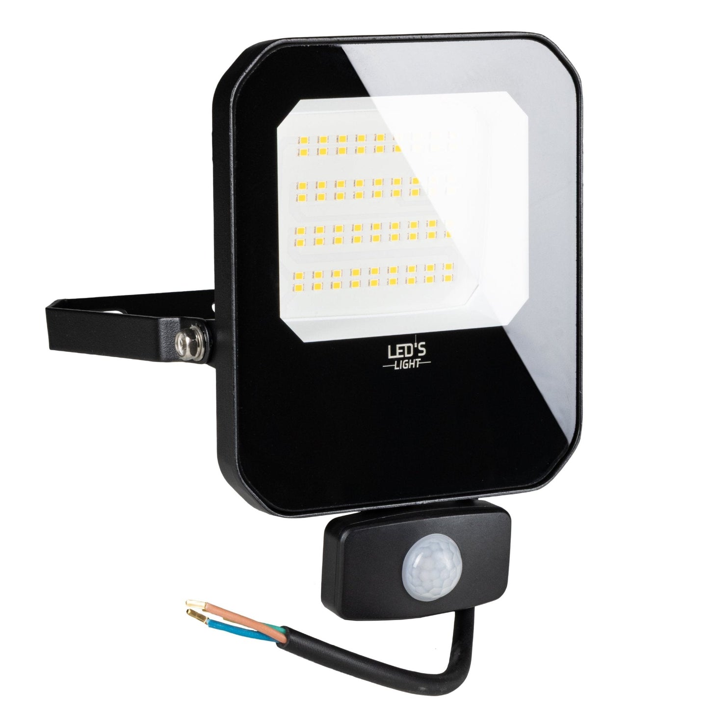 Comnox - LED's Light Buitenlamp Schijnwerper Floodlight Bewegingssensor 4200lm 30W Waterdicht IP65 Zwart