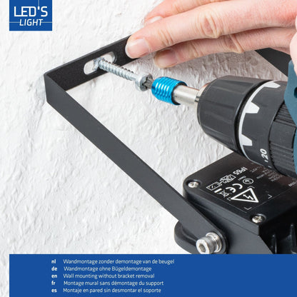 Comnox - LED's Light Buitenlamp Schijnwerper 28000 - Extreem krachtig licht - Energiezuinig verlichtingsoplossing - 28.000 lumen - 200 watt - zwart