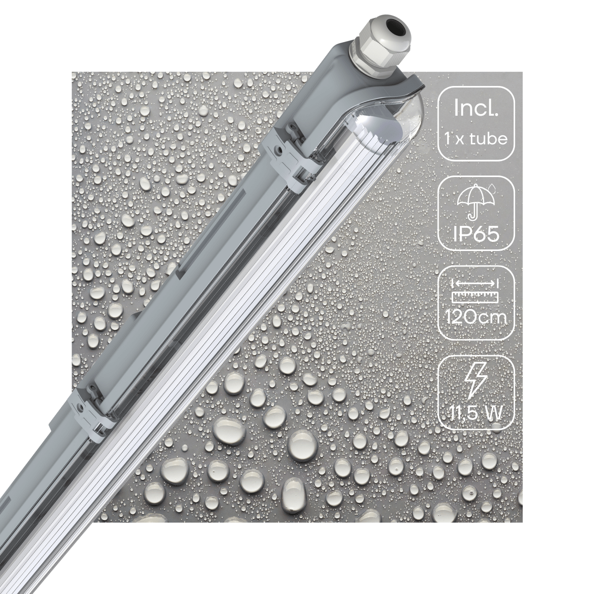 Comnox - LED's Light Complete LED TL armatuur - Waterbestendig IP65 - 120 cm