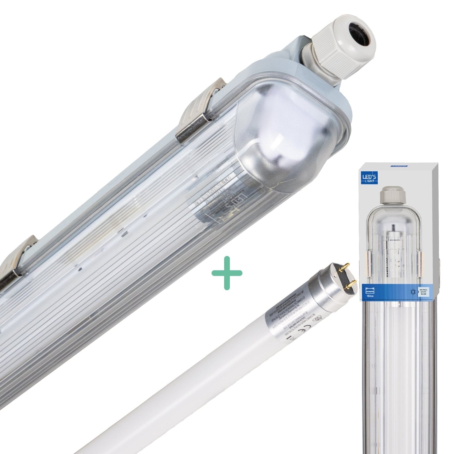 LED-verlichtingsstrip met vier lampen eenvoudige montage