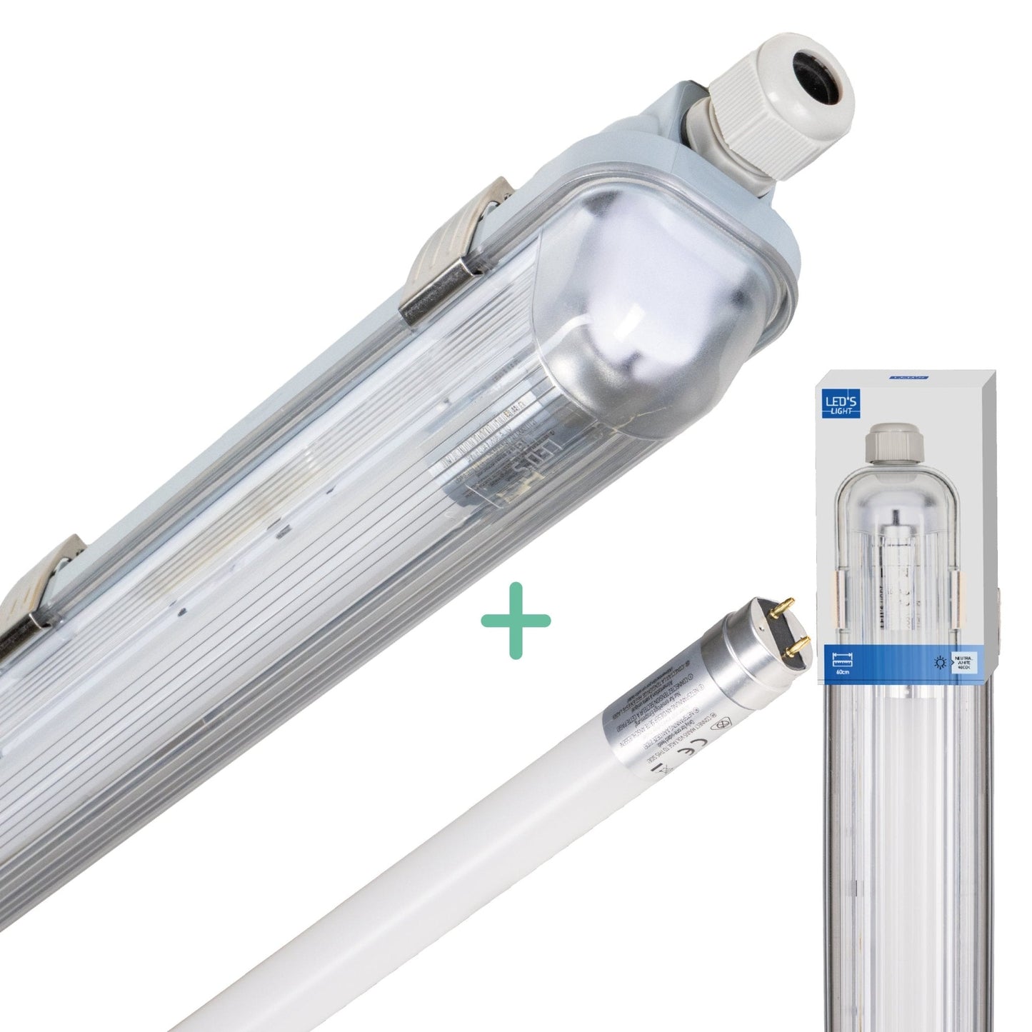 Comnox LED's Light Complete LED TL armatuur - Waterbestendig & Duurzaam - 60 cm