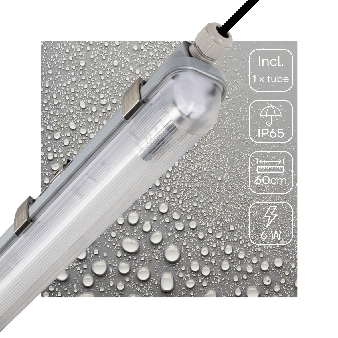 Comnox LED's Light Complete LED TL armatuur - Waterbestendig & Duurzaam - 60 cm