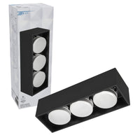 Comnox - LED's Light Cube - Gerichte verlichting met 3 lichtpunten - Zwart Staal