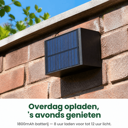 Comnox - LED's Light Solar Buitenlamp - Draadloos Lichteffect - Zwart