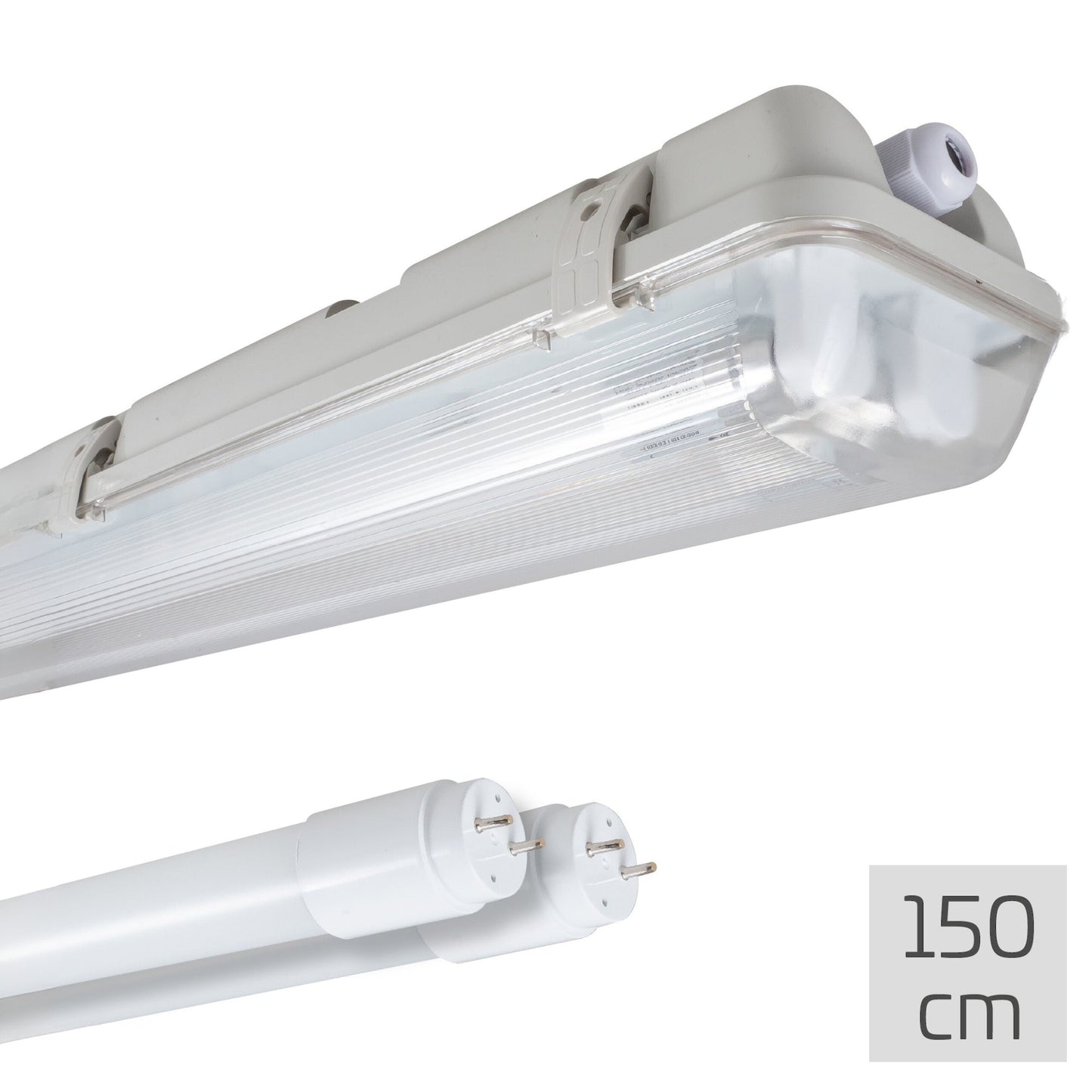 LED's Light Dubbele LED TL lamp 150 cm - compleet met LED buizen - Binnen en buiten - 6120 lm - 2x16.5W - 4000K