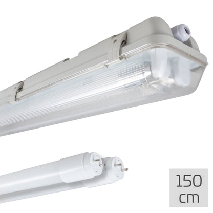 LED's Light Dubbele LED TL lamp 150 cm - compleet met LED buizen - Binnen en buiten - 6120 lm - 2x16.5W - 4000K