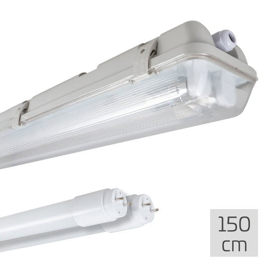 LED's Light Dubbele LED TL lamp 150 cm - compleet met LED buizen - Binnen en buiten - 6120 lm - 2x16.5W - 4000K