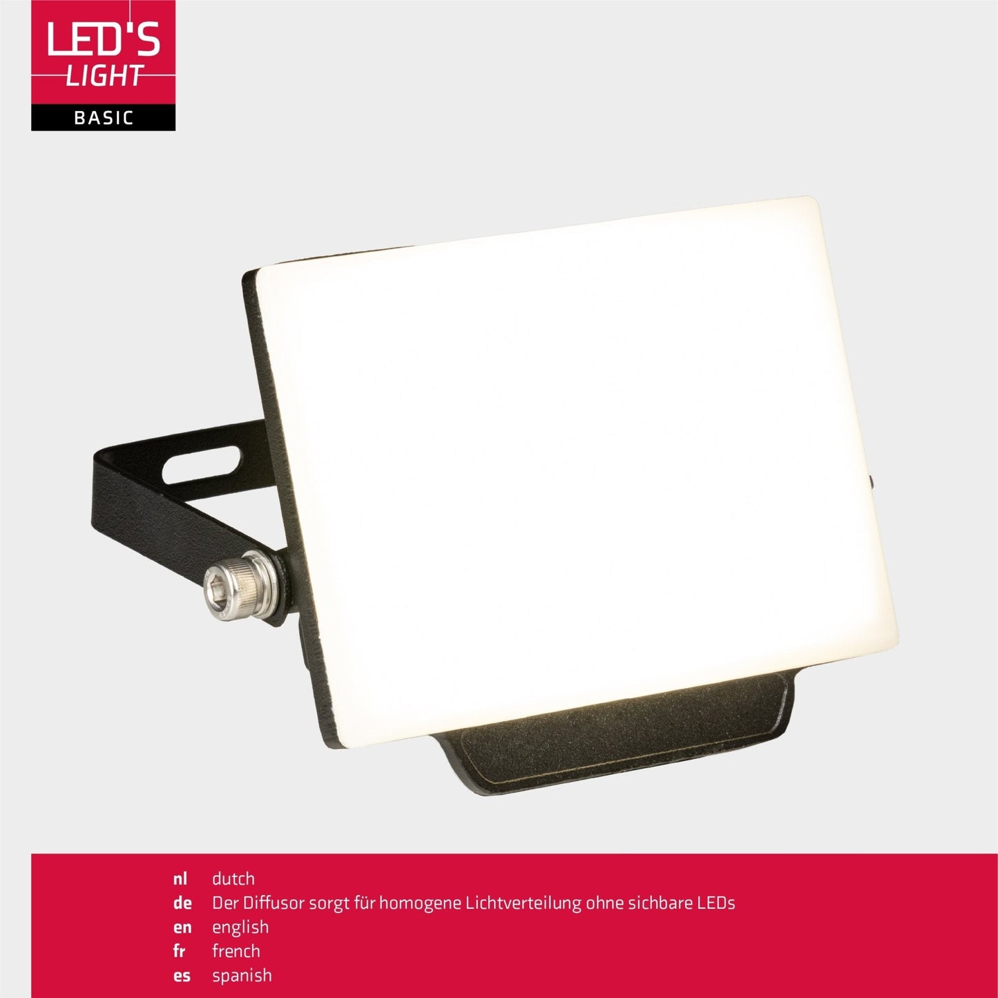 LED's Light Floodlight 900 met beugel - Universeel voor binnen en buiten - 10W