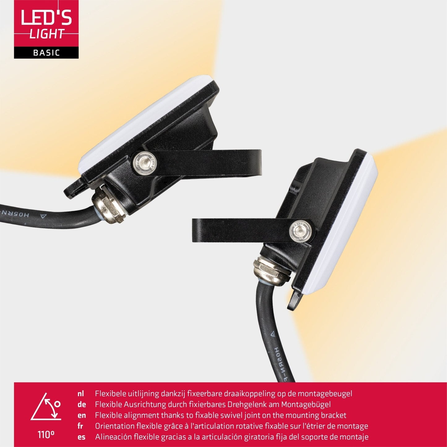 LED's Light Floodlight 900 met beugel - Universeel voor binnen en buiten - 10W