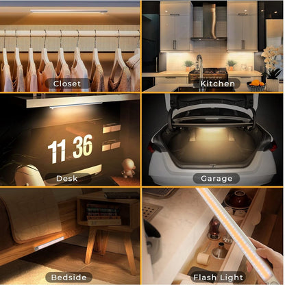 LED's Light Kastverlichting met sensor 80 cm - Oplaadbaar en draadloos - zwaai- en bewegingssensor - wit