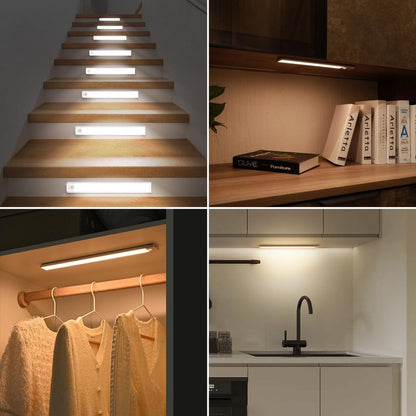LED's Light Kastverlichting met sensor 80 cm - Oplaadbaar en draadloos - zwaai- en bewegingssensor - wit