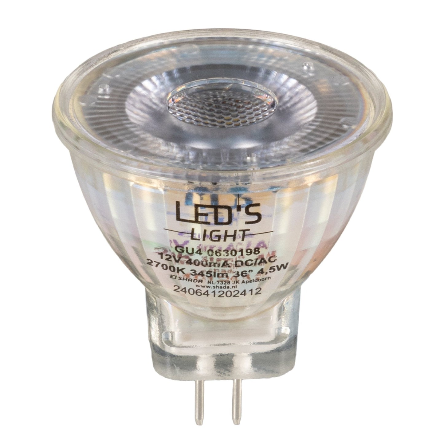 LED's Light LED Lamp met GU4 fitting - 12V - MR11 - Warm wit licht - 4W vervangt 35W