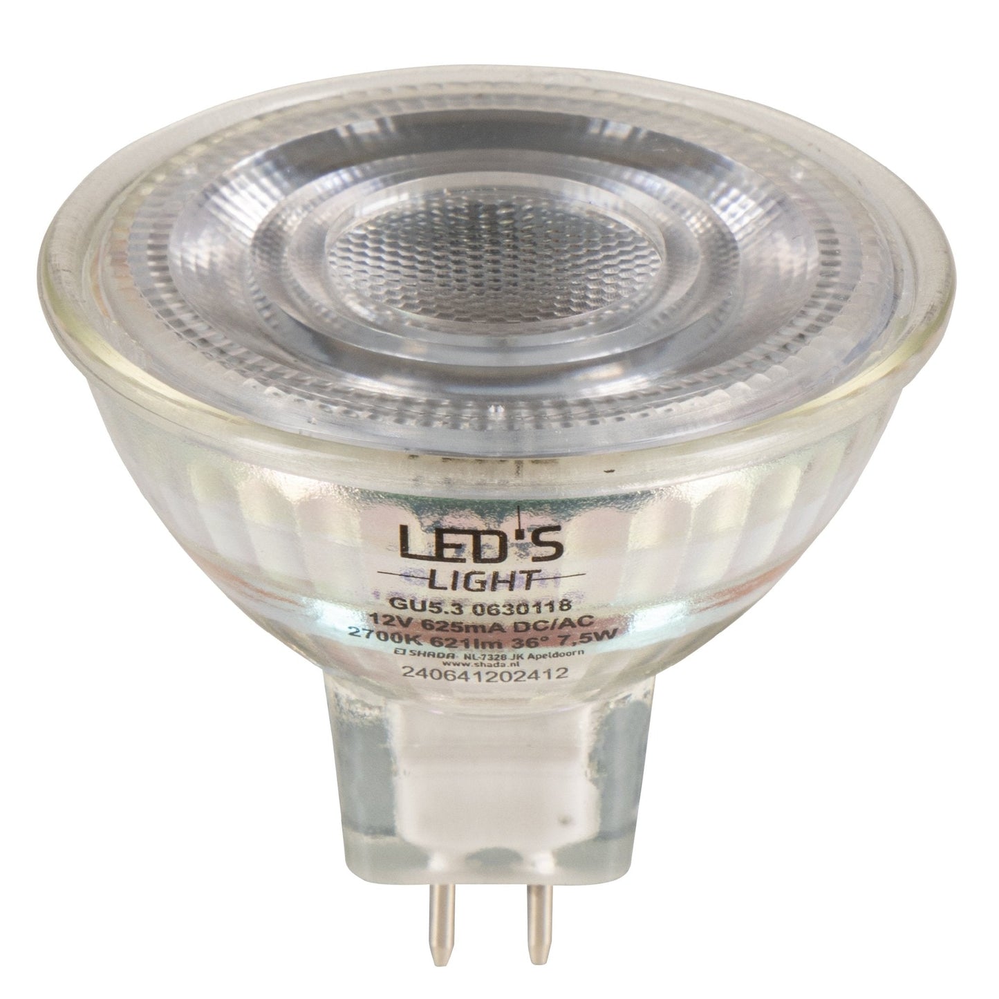 LED's Light LED lamp met GU5.3 fitting - Dimbaar warm wit - 7W vervangt 50W - MR16